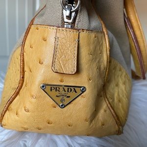 Prada ostrich bowler bag